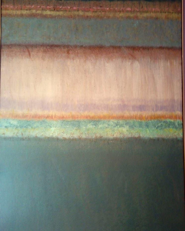 This painting was damaged in flood Irene and once restored hangs in my living room.