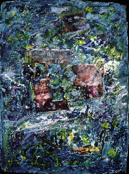 MAELSTROM #2 30 ¼” x 22” encaustic and collage on Arches