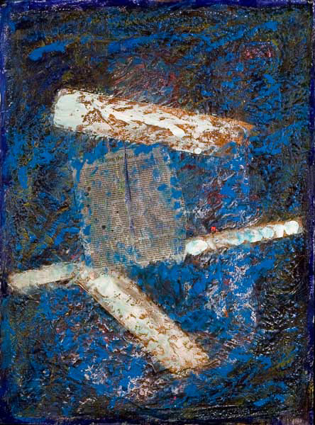 FROM THE RUINS 30 ¼” x 22” encaustic and collage on Arches