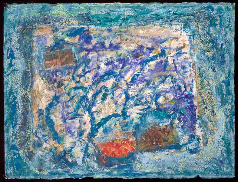 ALTERED MAP 22 x 30 ¼” encaustic and collage on Arches