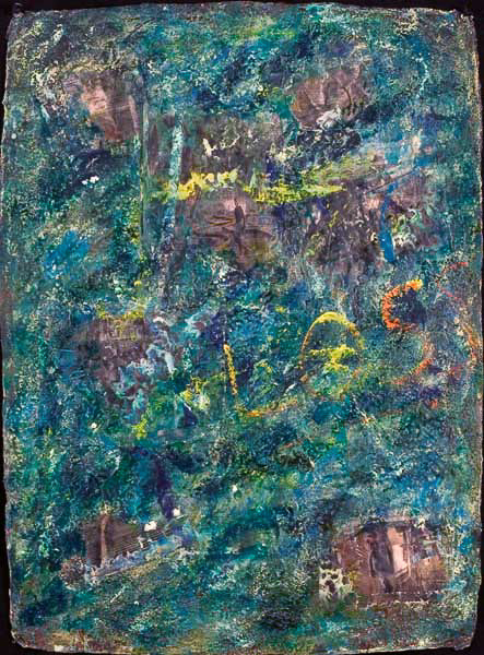 MAELSTROM/ LOSS #1 30 ¼” x 22” encaustic and collage/ Arches